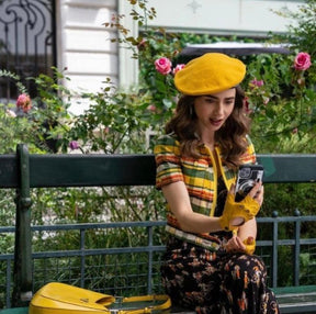 Emily Glove in Taxi Yellow. Yellow gloves, yellow gloves leather and yellow fingerless gloves.