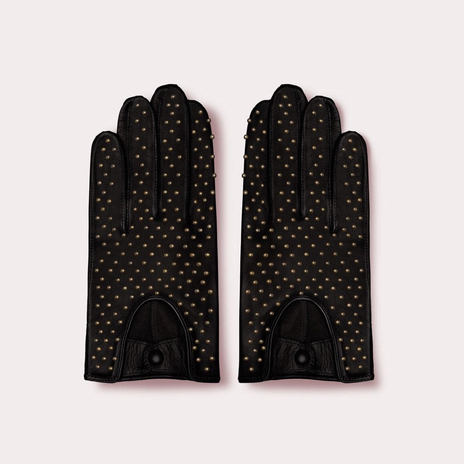 Men's Studded Black Driver Gloves