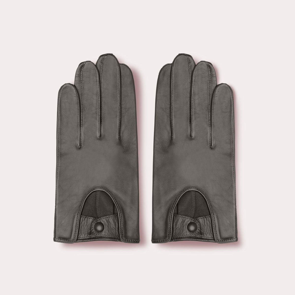 Gray men's driving gloves, male driving gloves.