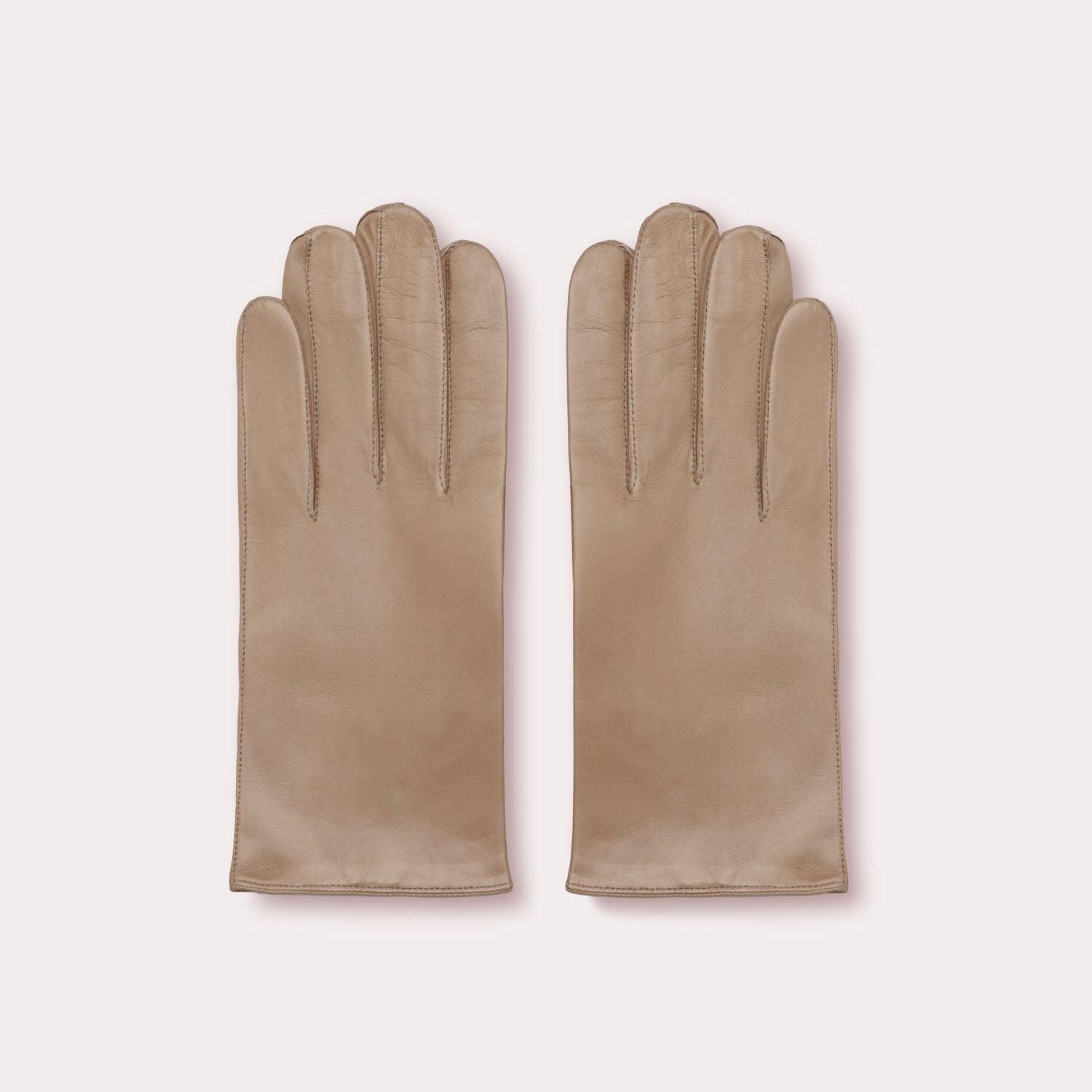 Men's Grant Glove with Cashmere Lining, nude leather gloves.