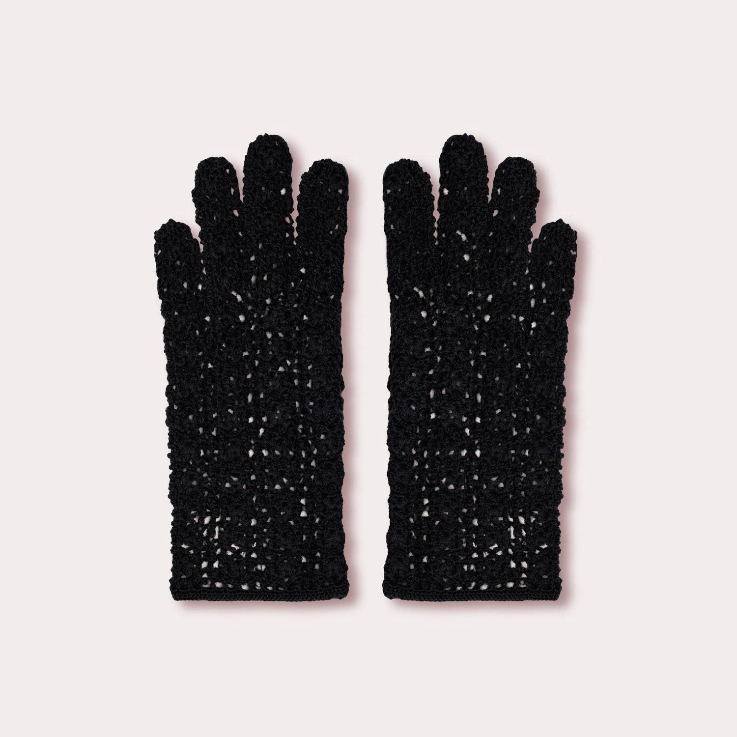 Black wool gloves by Seymoure Gloves.