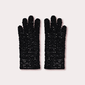 Black wool gloves by Seymoure Gloves.