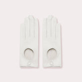 Washable Driver Glove, white leather gloves.