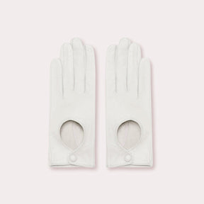 Washable Driver Glove, white leather gloves.