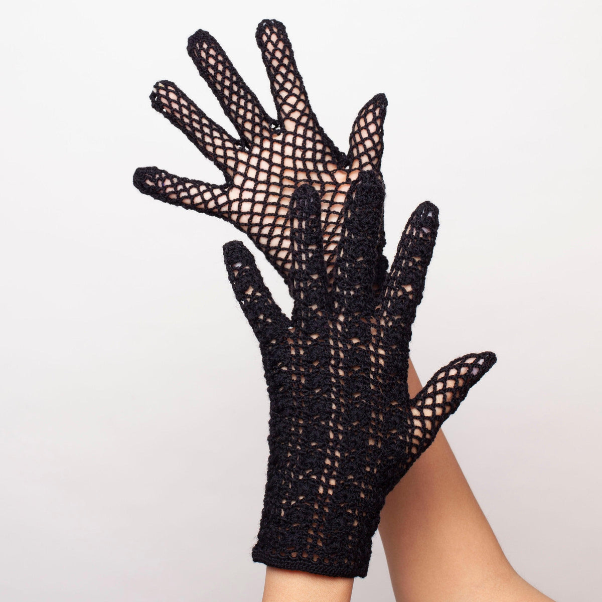 Black wool gloves by Seymoure Gloves.